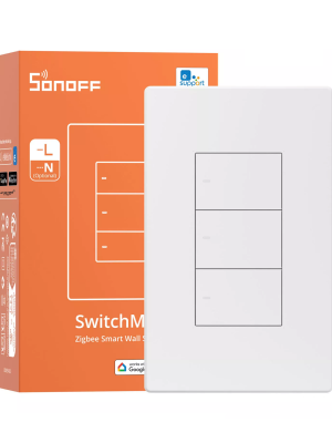 SONOFF Zigbee Smart Wall Switch ZBM5 – No Neutral 3CH